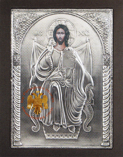 Christ on the Throne Aluminum Icon